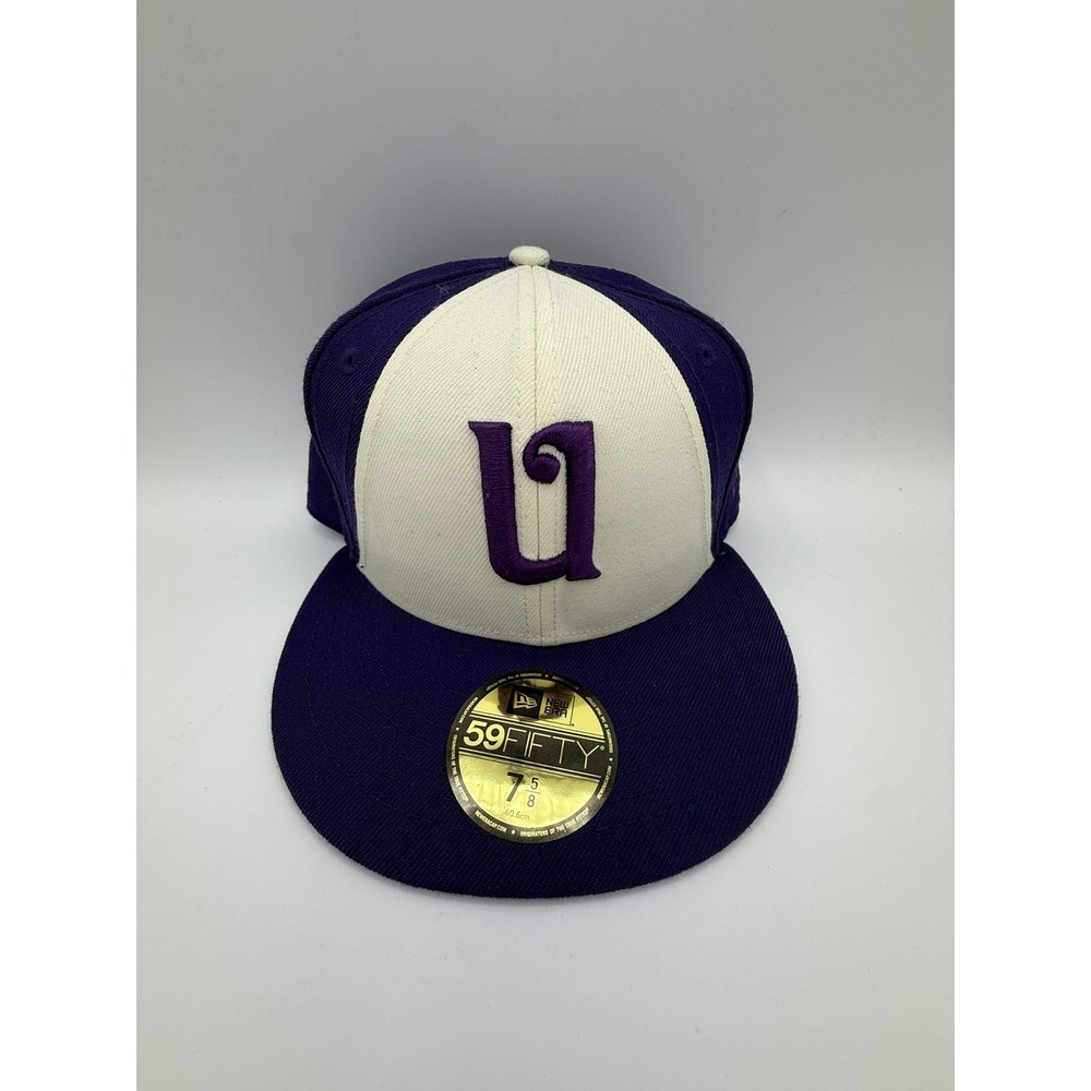 New Era‎ Undefeated Headwear Fitted Hat Purple Cream U Logo
